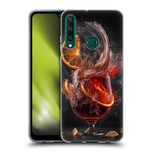 Spacescapes Cocktails Gin Explosion, Negroni Soft Gel Case for Huawei Y6p