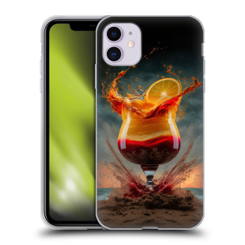 Spacescapes Cocktails Summer On The Beach Soft Gel Case for Apple iPhone 11