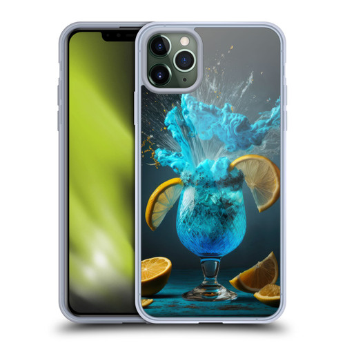 Spacescapes Cocktails Blue Lagoon Explosion Soft Gel Case for Apple iPhone 11 Pro Max