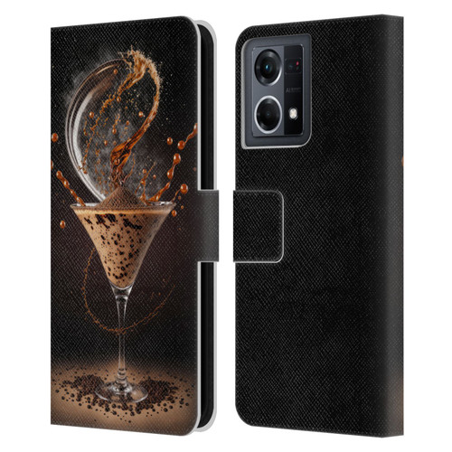 Spacescapes Cocktails Contemporary, Espresso Martini Leather Book Wallet Case Cover For OPPO Reno8 4G