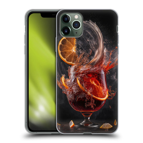 Spacescapes Cocktails Gin Explosion, Negroni Soft Gel Case for Apple iPhone 11 Pro Max
