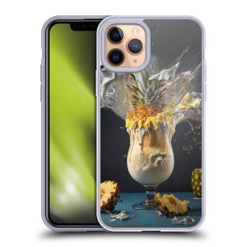 Spacescapes Cocktails Piña Colada Pop Soft Gel Case for Apple iPhone 11 Pro