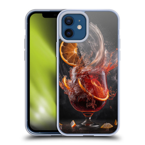 Spacescapes Cocktails Gin Explosion, Negroni Soft Gel Case for Apple iPhone 12 / iPhone 12 Pro