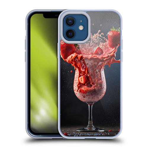 Spacescapes Cocktails Strawberry Infusion Daiquiri Soft Gel Case for Apple iPhone 12 / iPhone 12 Pro