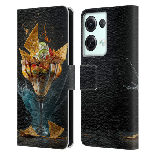 Spacescapes Cocktails Nacho Martini Leather Book Wallet Case Cover For OPPO Reno8 Pro