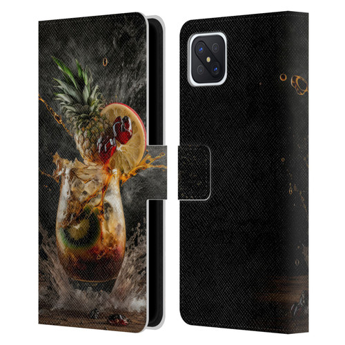 Spacescapes Cocktails Exploding Mai Tai Leather Book Wallet Case Cover For OPPO Reno4 Z 5G