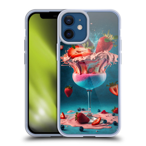 Spacescapes Cocktails Frozen Strawberry Daiquiri Soft Gel Case for Apple iPhone 12 Mini