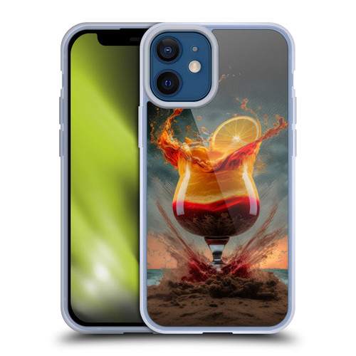 Spacescapes Cocktails Summer On The Beach Soft Gel Case for Apple iPhone 12 Mini