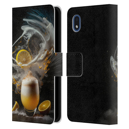 Spacescapes Cocktails Explosive Elixir, Whisky Sour Leather Book Wallet Case Cover For Samsung Galaxy A01 Core (2020)