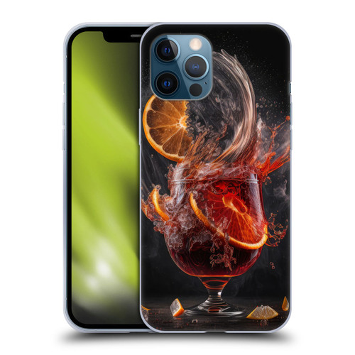 Spacescapes Cocktails Gin Explosion, Negroni Soft Gel Case for Apple iPhone 12 Pro Max