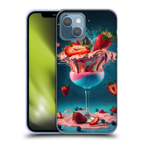 Spacescapes Cocktails Frozen Strawberry Daiquiri Soft Gel Case for Apple iPhone 13