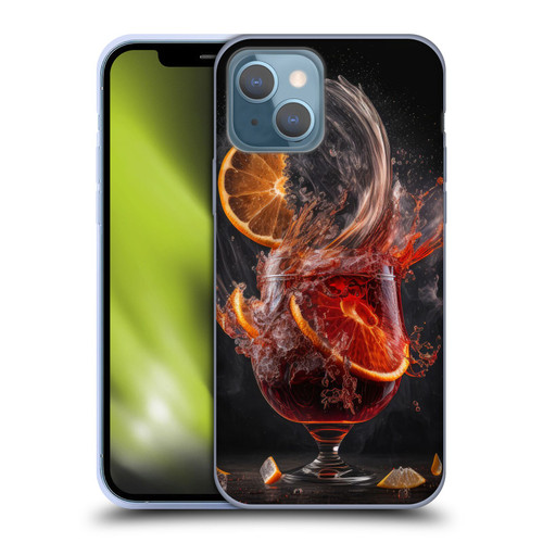 Spacescapes Cocktails Gin Explosion, Negroni Soft Gel Case for Apple iPhone 13