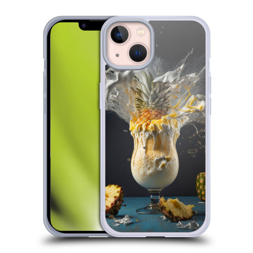 Spacescapes Cocktails Piña Colada Pop Soft Gel Case for Apple iPhone 13