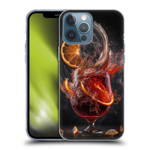 Spacescapes Cocktails Gin Explosion, Negroni Soft Gel Case for Apple iPhone 13 Pro Max
