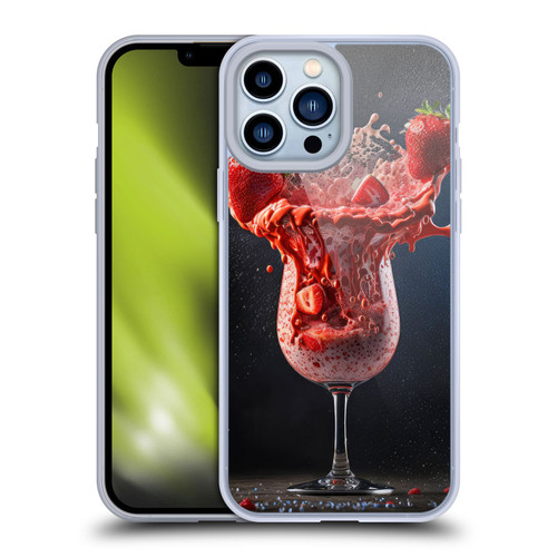 Spacescapes Cocktails Strawberry Infusion Daiquiri Soft Gel Case for Apple iPhone 13 Pro Max
