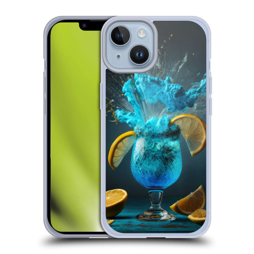 Spacescapes Cocktails Blue Lagoon Explosion Soft Gel Case for Apple iPhone 14