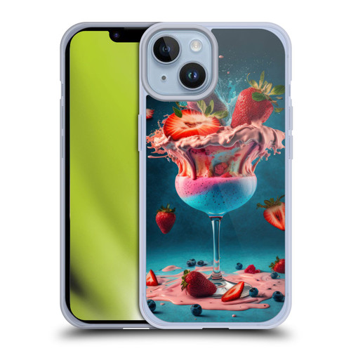 Spacescapes Cocktails Frozen Strawberry Daiquiri Soft Gel Case for Apple iPhone 14