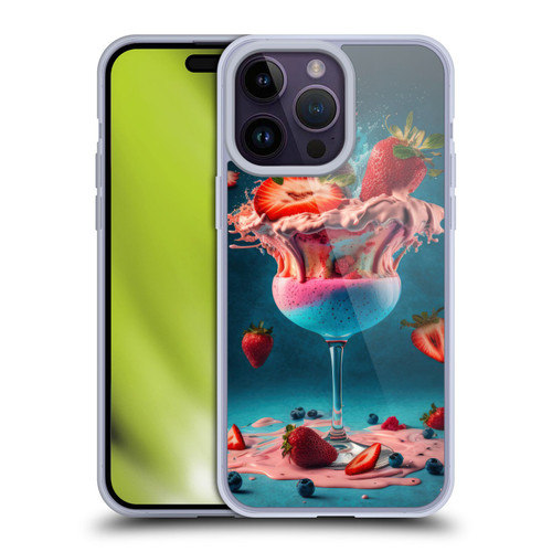 Spacescapes Cocktails Frozen Strawberry Daiquiri Soft Gel Case for Apple iPhone 14 Pro Max