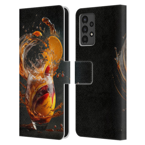 Spacescapes Cocktails Modern Twist, Hurricane Leather Book Wallet Case Cover For Samsung Galaxy A13 (2022)