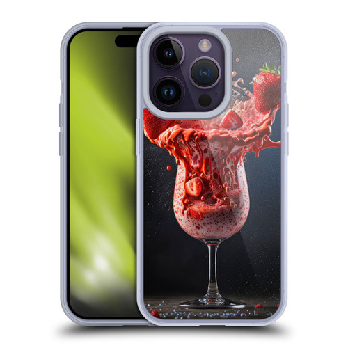 Spacescapes Cocktails Strawberry Infusion Daiquiri Soft Gel Case for Apple iPhone 14 Pro