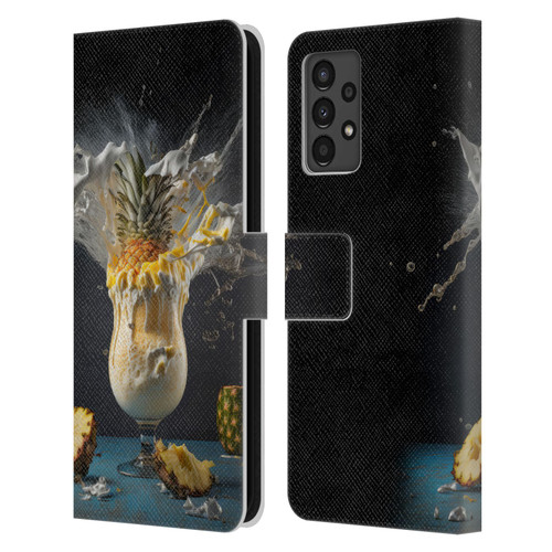 Spacescapes Cocktails Piña Colada Pop Leather Book Wallet Case Cover For Samsung Galaxy A13 (2022)