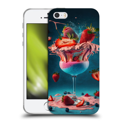 Spacescapes Cocktails Frozen Strawberry Daiquiri Soft Gel Case for Apple iPhone 5 / 5s / iPhone SE 2016