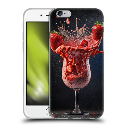 Spacescapes Cocktails Strawberry Infusion Daiquiri Soft Gel Case for Apple iPhone 6 / iPhone 6s