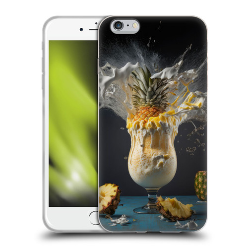 Spacescapes Cocktails Piña Colada Pop Soft Gel Case for Apple iPhone 6 Plus / iPhone 6s Plus