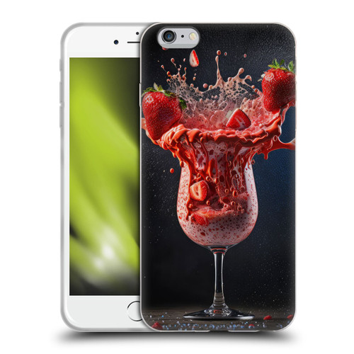 Spacescapes Cocktails Strawberry Infusion Daiquiri Soft Gel Case for Apple iPhone 6 Plus / iPhone 6s Plus