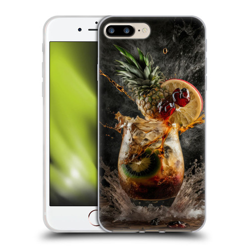Spacescapes Cocktails Exploding Mai Tai Soft Gel Case for Apple iPhone 7 Plus / iPhone 8 Plus