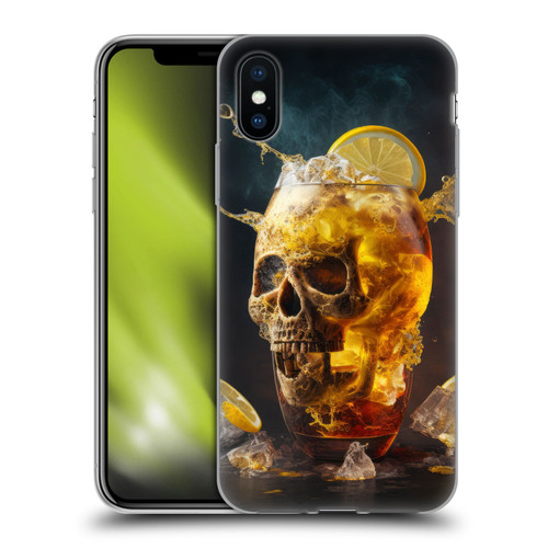 Spacescapes Cocktails Long Island Ice Tea Soft Gel Case for Apple iPhone X / iPhone XS