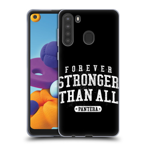 Pantera Art Stronger Than All Soft Gel Case for Samsung Galaxy A21 (2020)