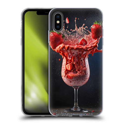 Spacescapes Cocktails Strawberry Infusion Daiquiri Soft Gel Case for Apple iPhone XS Max