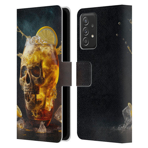 Spacescapes Cocktails Long Island Ice Tea Leather Book Wallet Case Cover For Samsung Galaxy A52 / A52s / 5G (2021)