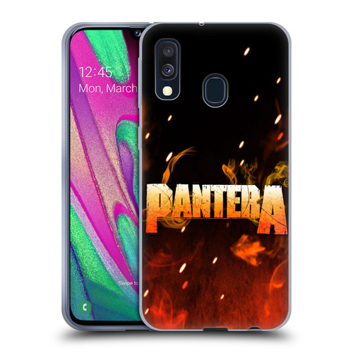 Pantera Art Fire Soft Gel Case for Samsung Galaxy A40 (2019)