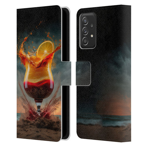 Spacescapes Cocktails Summer On The Beach Leather Book Wallet Case Cover For Samsung Galaxy A53 5G (2022)