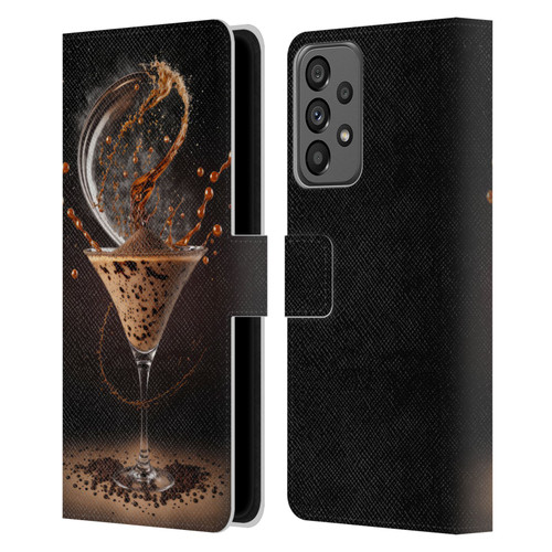 Spacescapes Cocktails Contemporary, Espresso Martini Leather Book Wallet Case Cover For Samsung Galaxy A73 5G (2022)