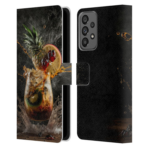 Spacescapes Cocktails Exploding Mai Tai Leather Book Wallet Case Cover For Samsung Galaxy A73 5G (2022)