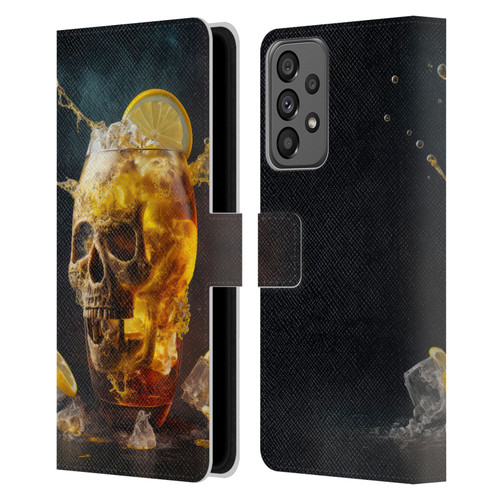 Spacescapes Cocktails Long Island Ice Tea Leather Book Wallet Case Cover For Samsung Galaxy A73 5G (2022)