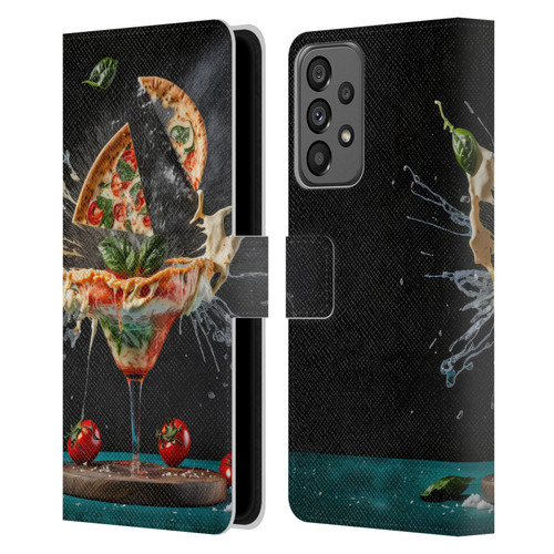 Spacescapes Cocktails Margarita Martini Blast Leather Book Wallet Case Cover For Samsung Galaxy A73 5G (2022)