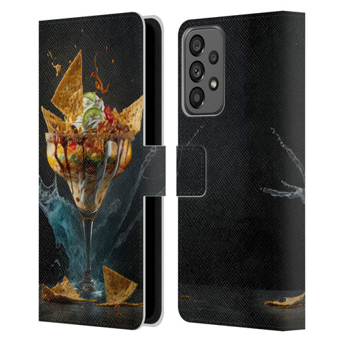 Spacescapes Cocktails Nacho Martini Leather Book Wallet Case Cover For Samsung Galaxy A73 5G (2022)