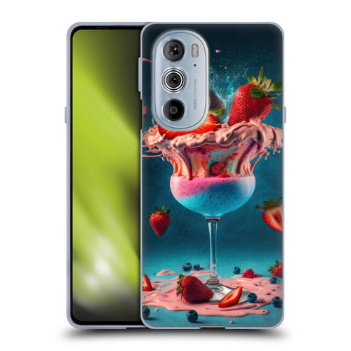 Spacescapes Cocktails Frozen Strawberry Daiquiri Soft Gel Case for Motorola Edge X30