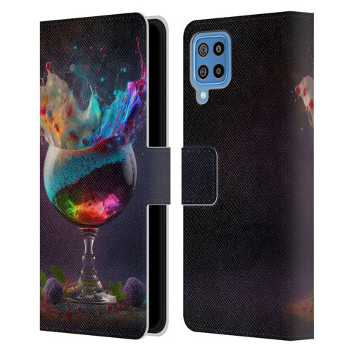 Spacescapes Cocktails Universal Magic Leather Book Wallet Case Cover For Samsung Galaxy F22 (2021)