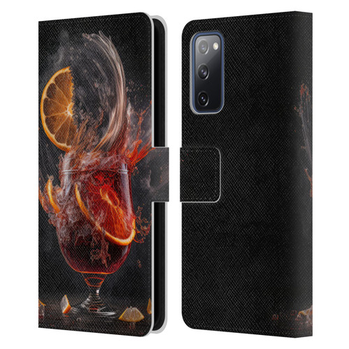Spacescapes Cocktails Gin Explosion, Negroni Leather Book Wallet Case Cover For Samsung Galaxy S20 FE / 5G