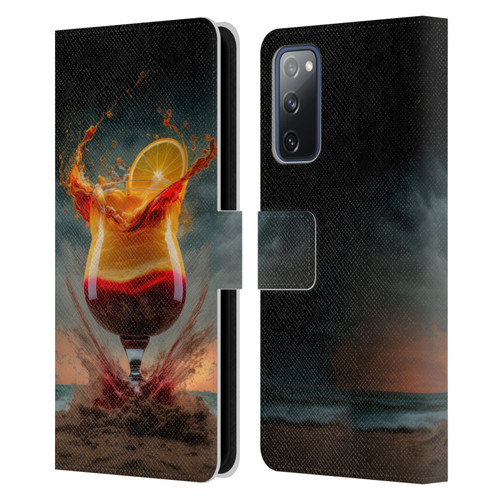 Spacescapes Cocktails Summer On The Beach Leather Book Wallet Case Cover For Samsung Galaxy S20 FE / 5G