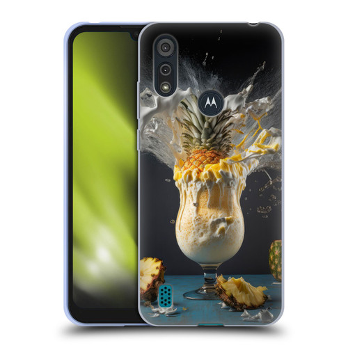Spacescapes Cocktails Piña Colada Pop Soft Gel Case for Motorola Moto E6s (2020)