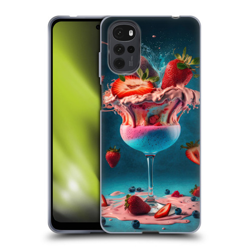 Spacescapes Cocktails Frozen Strawberry Daiquiri Soft Gel Case for Motorola Moto G22