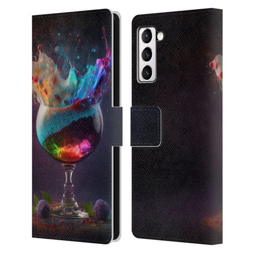 Spacescapes Cocktails Universal Magic Leather Book Wallet Case Cover For Samsung Galaxy S21+ 5G