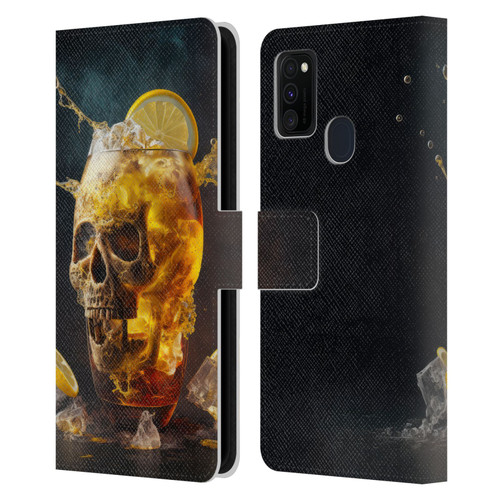 Spacescapes Cocktails Long Island Ice Tea Leather Book Wallet Case Cover For Samsung Galaxy M30s (2019)/M21 (2020)