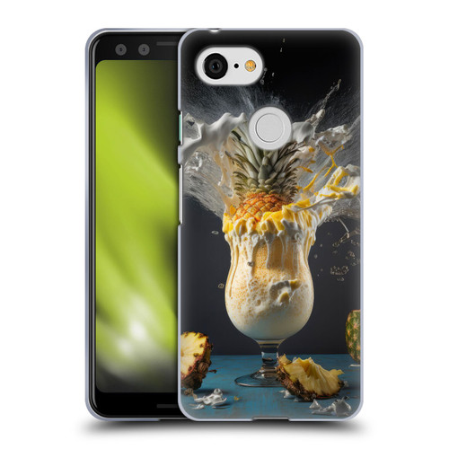 Spacescapes Cocktails Piña Colada Pop Soft Gel Case for Google Pixel 3